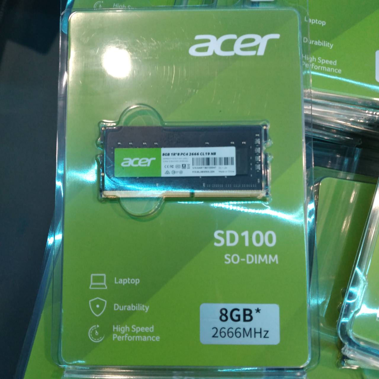 RAM(แรม) ACER SD100-8GB-2666-1R8(BL.9BWWA.204)