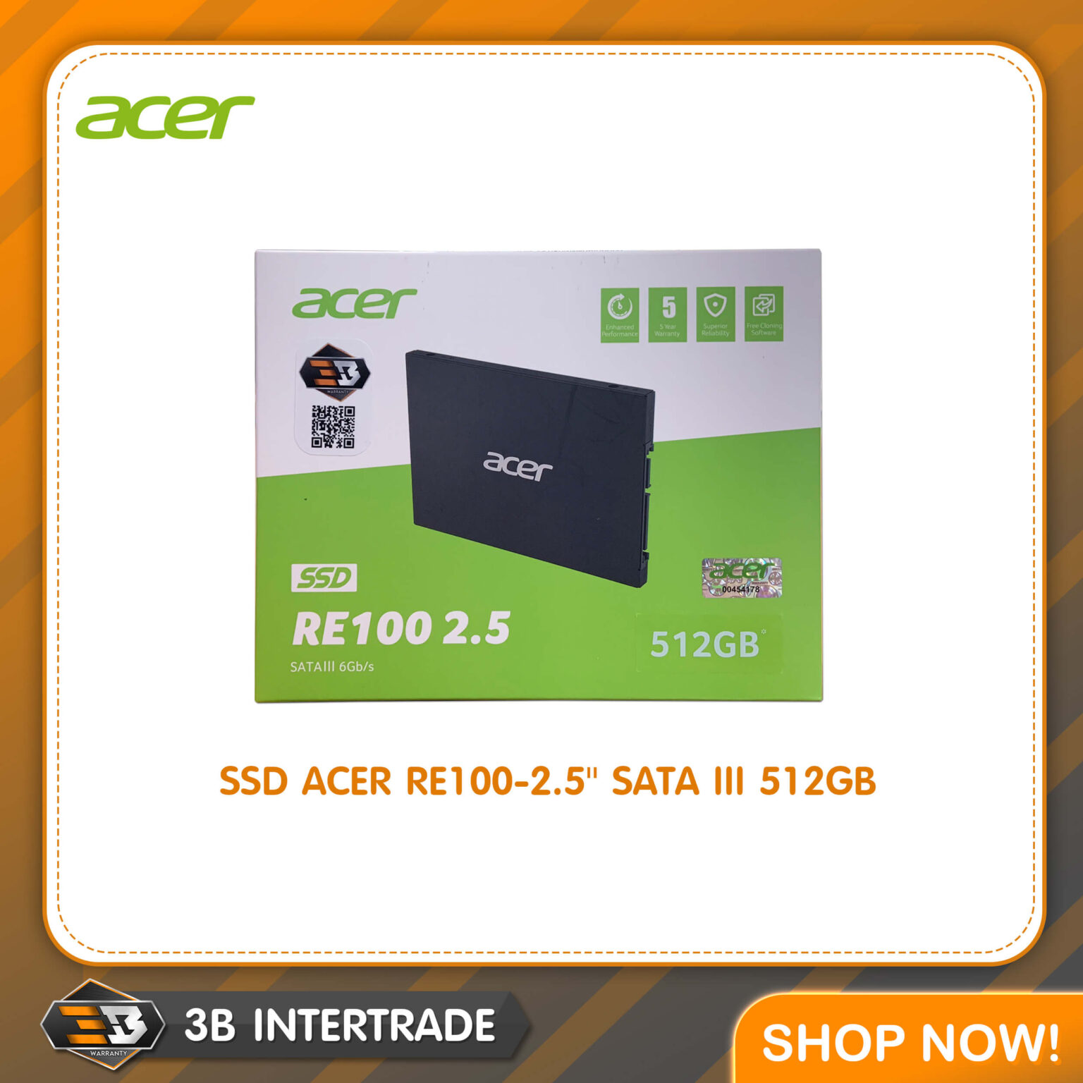 SSD ACER RE100-2.5″ SATA III 512GB