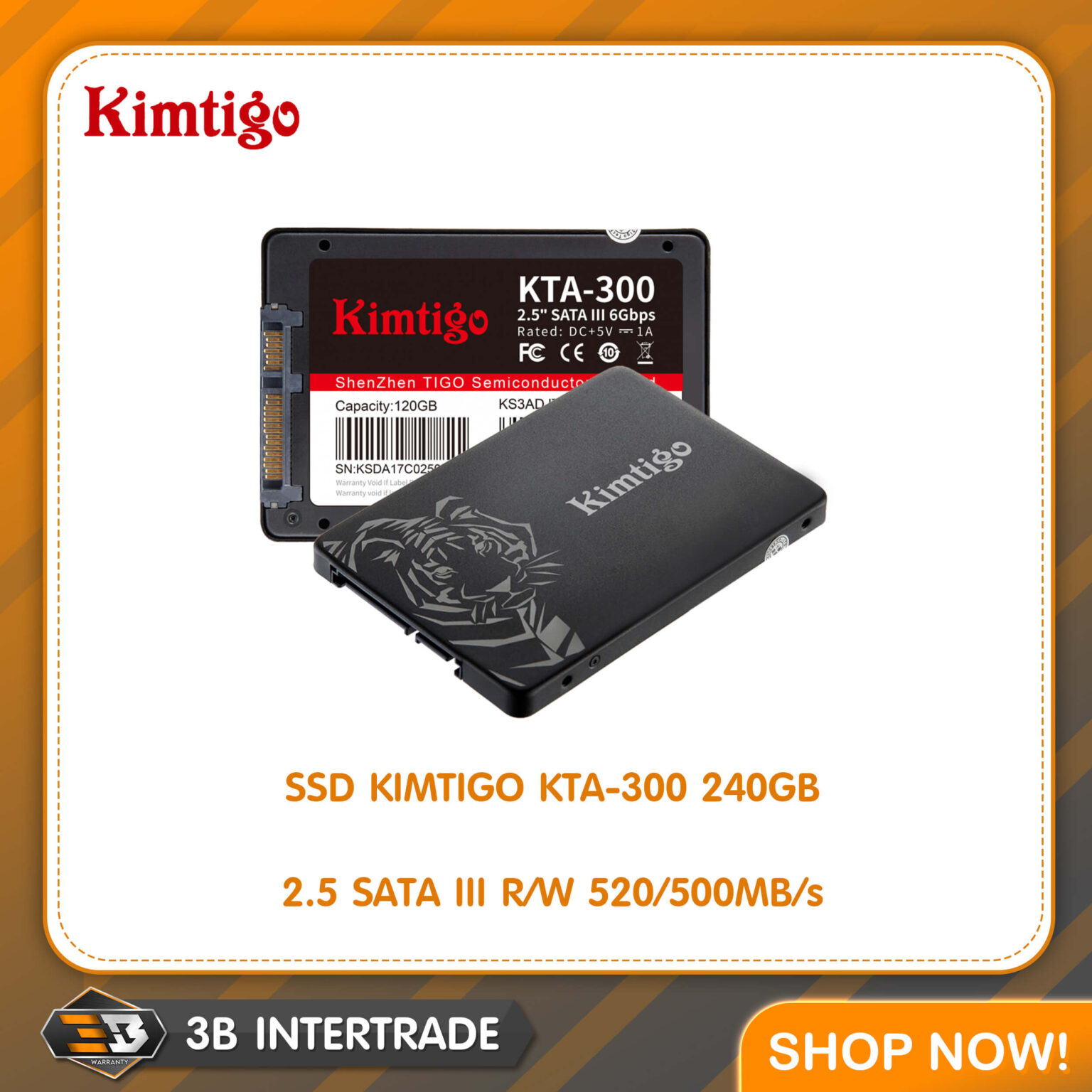 SSD KIMTIGO KTA-300 2.5″ SATA III 240GB