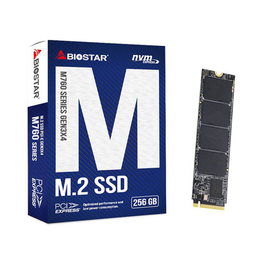 SSD (เอสเอสดี) BIOSTAR NVMe M.2 M760 256GB