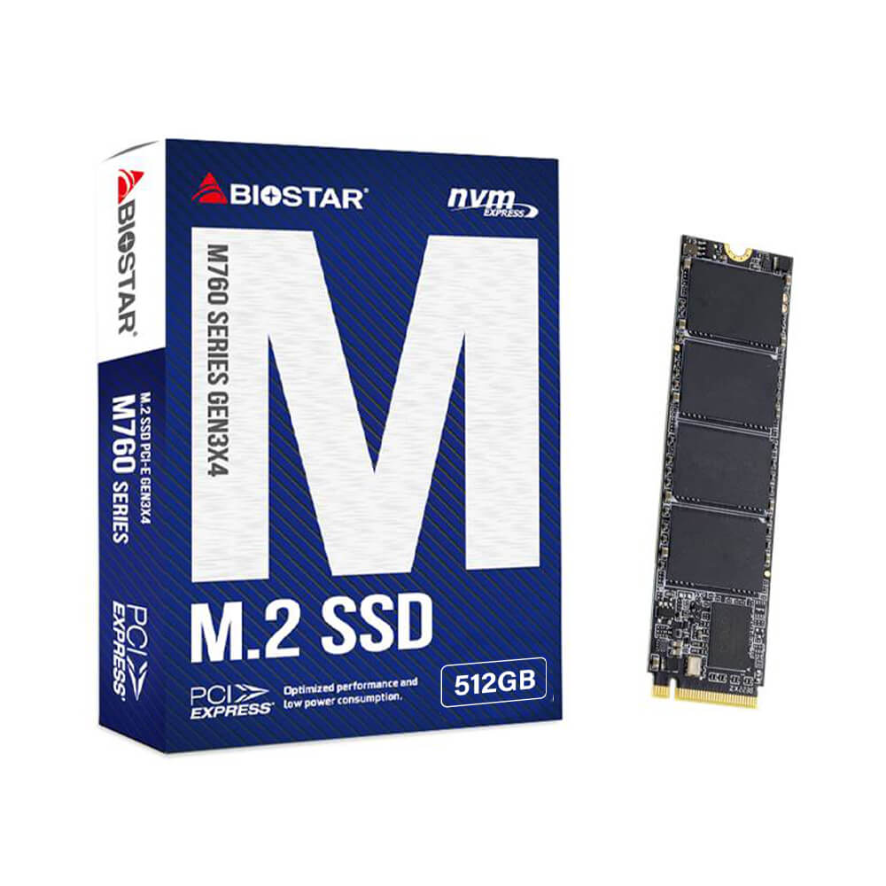 SSD (เอสเอสดี) BIOSTAR NVMe M.2 M760 512GB